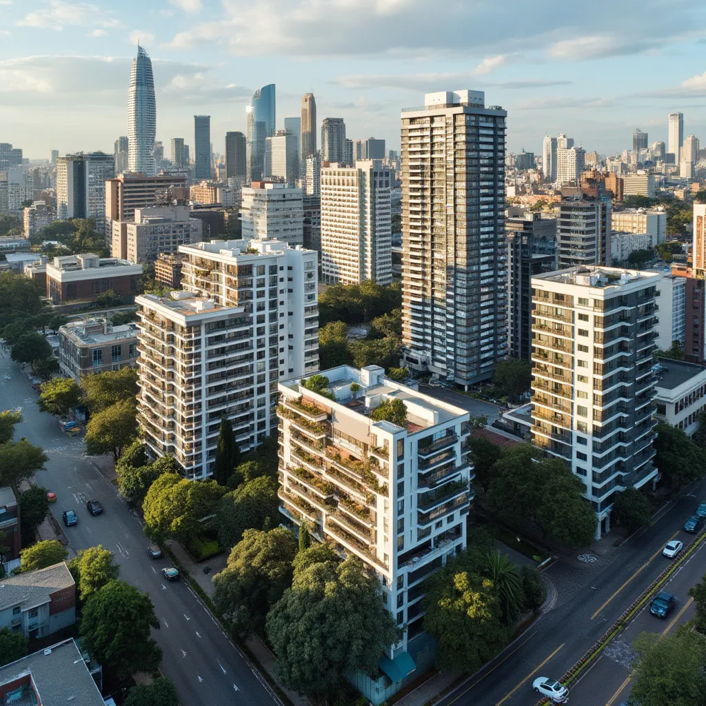 Modernos edificios de apartamentos en Buenos Aires
